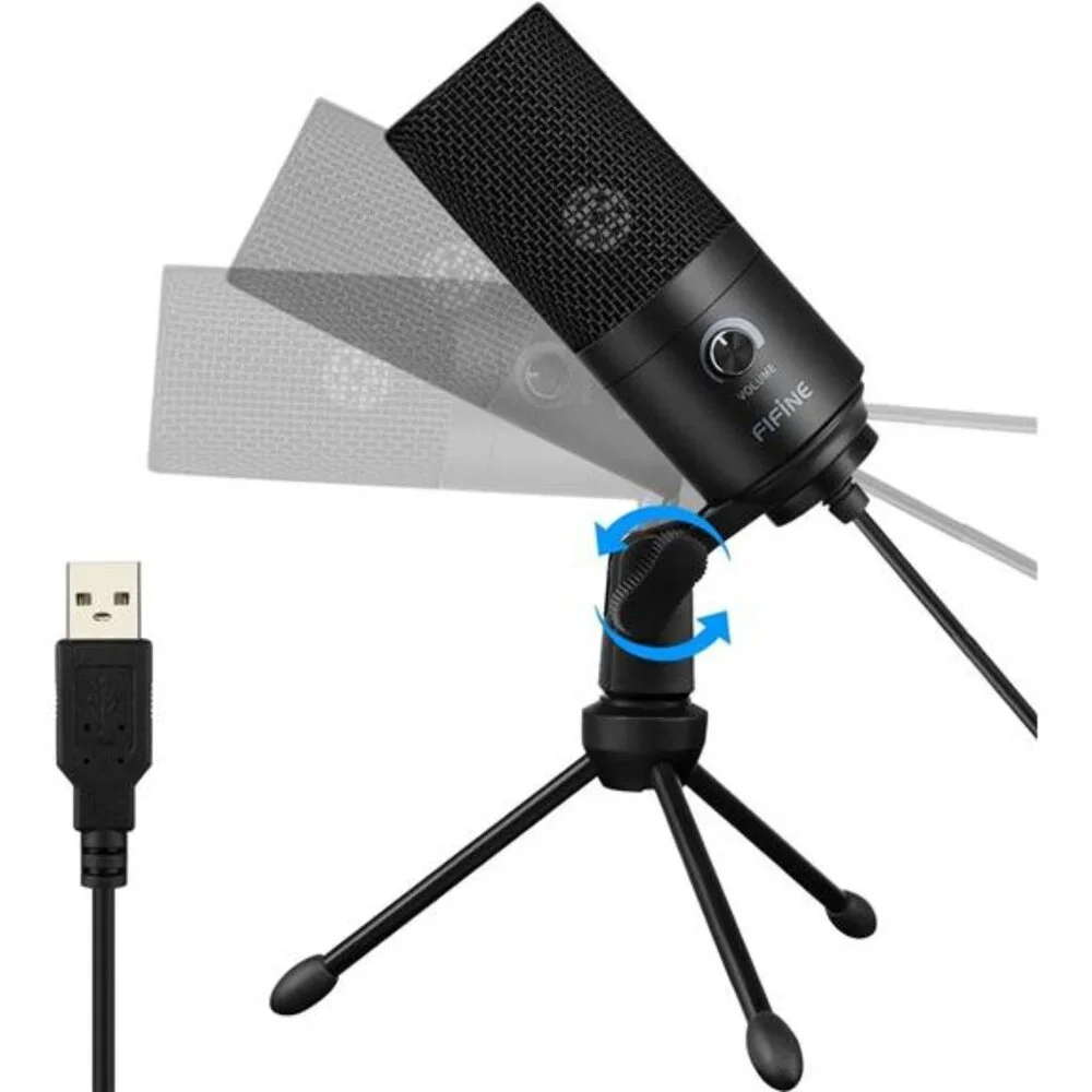 USB Microphone, Metal Condenser Recording Microphone